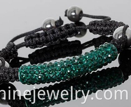 Weaved Shamballa Tube Bracelet